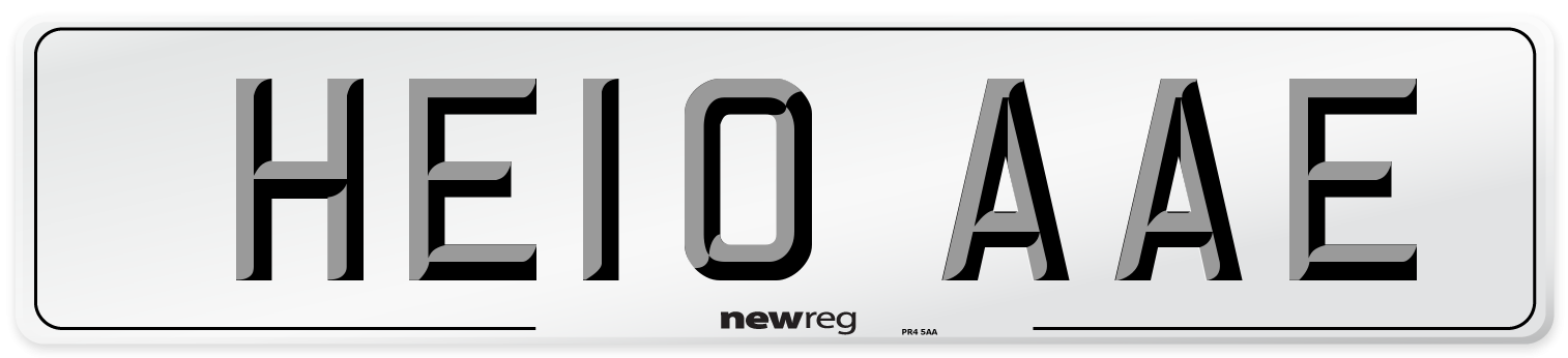 HE10 AAE Number Plate from New Reg